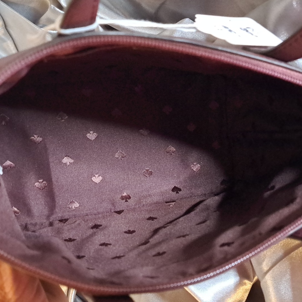 Kate Spade Glitter Burgundy Satchel and Crossbody NEW Condition - Picture 8 of 9
